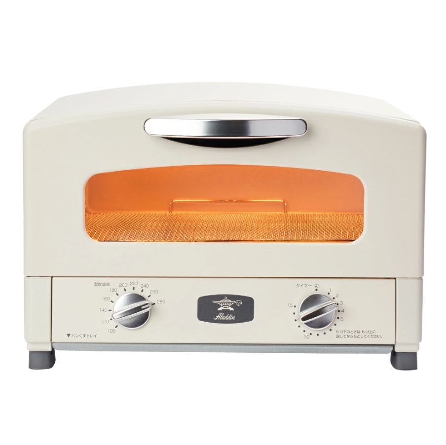 Sengoku Aladdin千石阿拉丁「專利0.2秒瞬熱」2枚燒復古多用途烤箱 白色